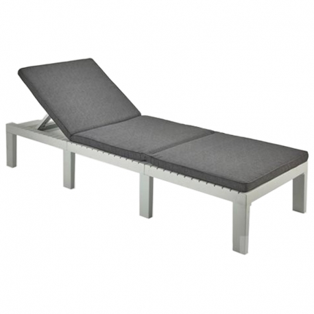 Tumbona resina progarden con cojin haiti blanco