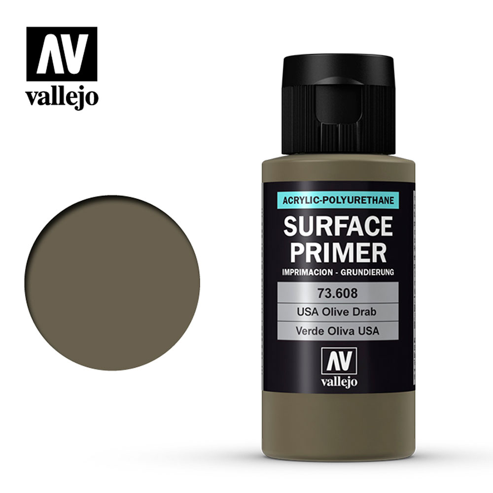 Imprimación Acrílica Mate Verde Oliva USA 60 ml