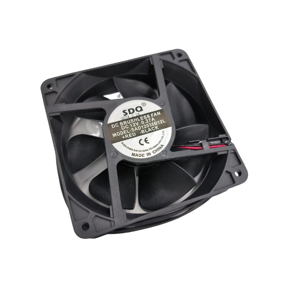 Ventilador axial L 120mm An 120mm H 38mm 12VDC RB-160H SAD12038B12L