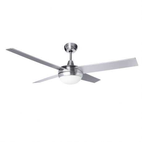 Ventilador de techo kuken luz led cromado motor dc silencioso