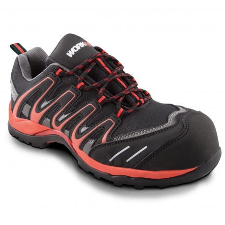 Zapato seguridad workfit trail s1p - src rojo talla 43